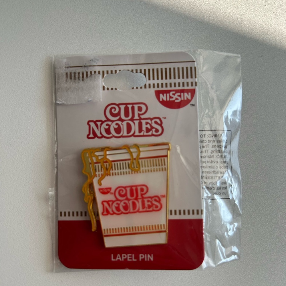 Nissin Cup Noodles Enamel Pin Officially Licensed Lapel Ramen